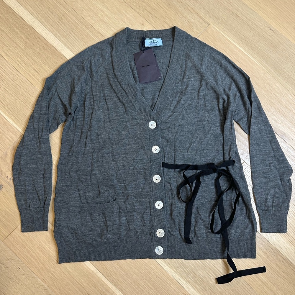 Prada Women’s 100% Virgin Wool Cardigan Size 42
